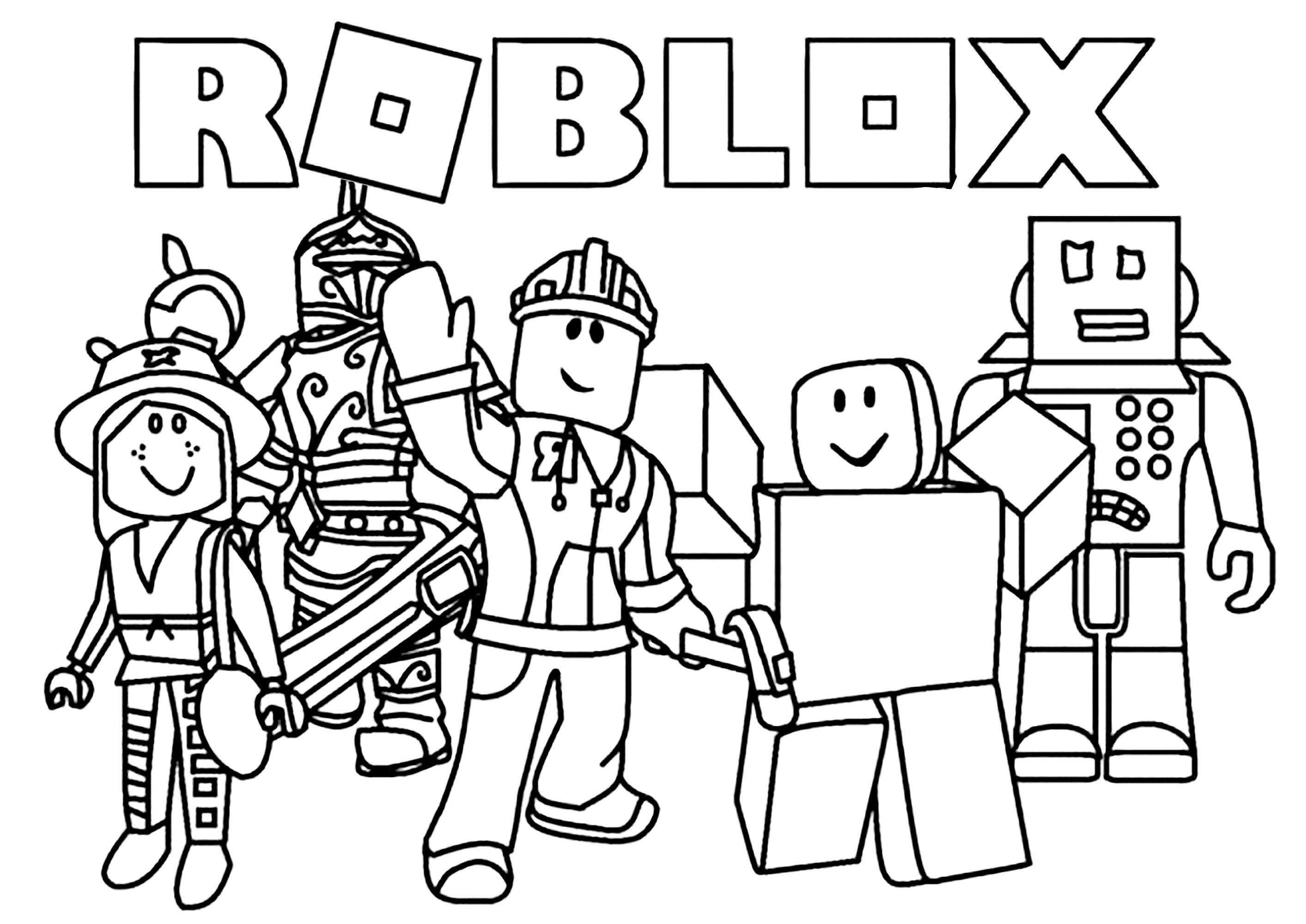 Roblox and logo characters