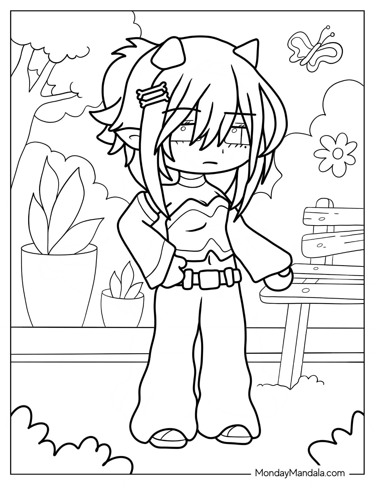 Gacha life coloring pages free pdf printables