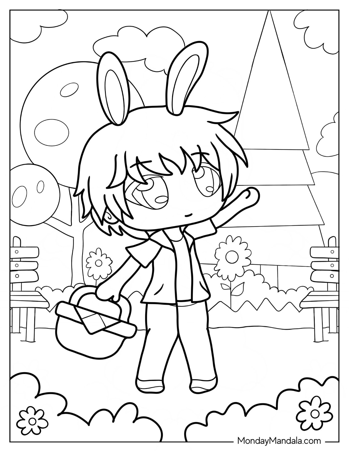 Gacha life coloring pages free pdf printables