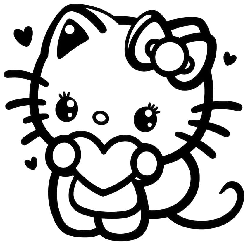 Hello kitty coloring pages