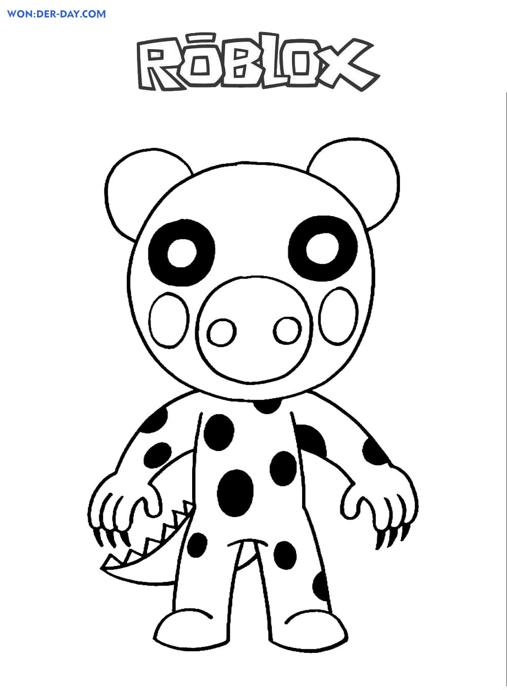 Piggy roblox coloring pages wonder day â coloring pages for children and adults