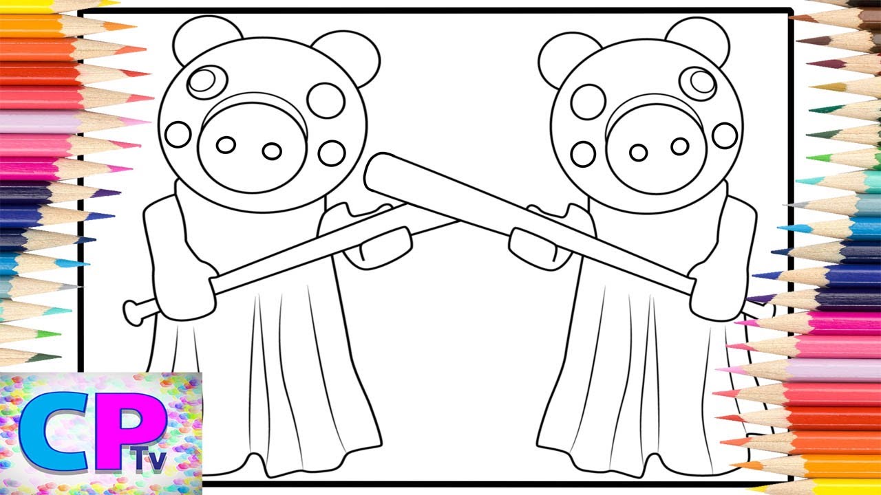 Roblox piggy coloring pagesroblox coloringcartoon