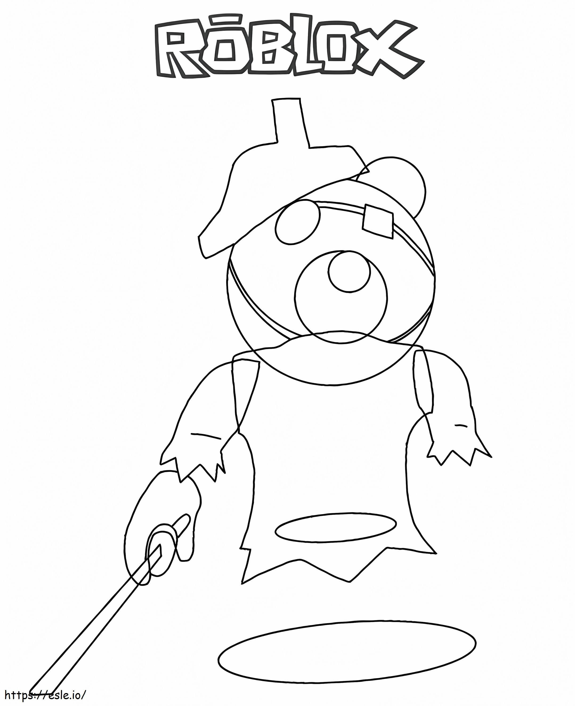 Ghosty piggy roblox coloring page