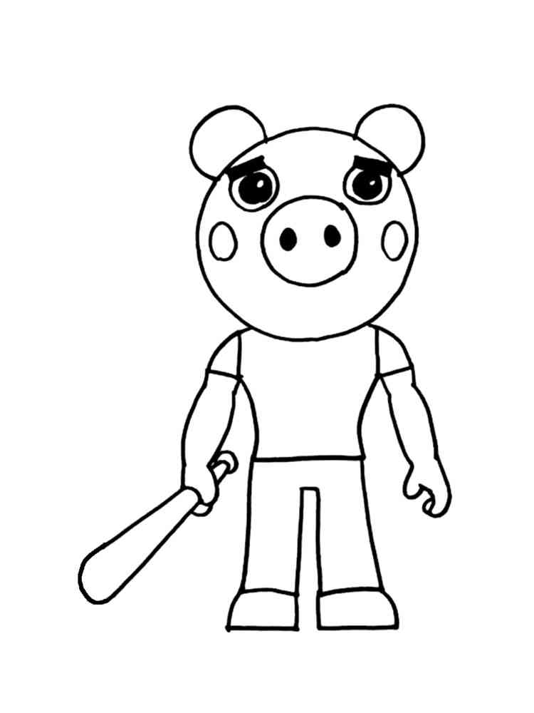 Piggy roblox coloring pages