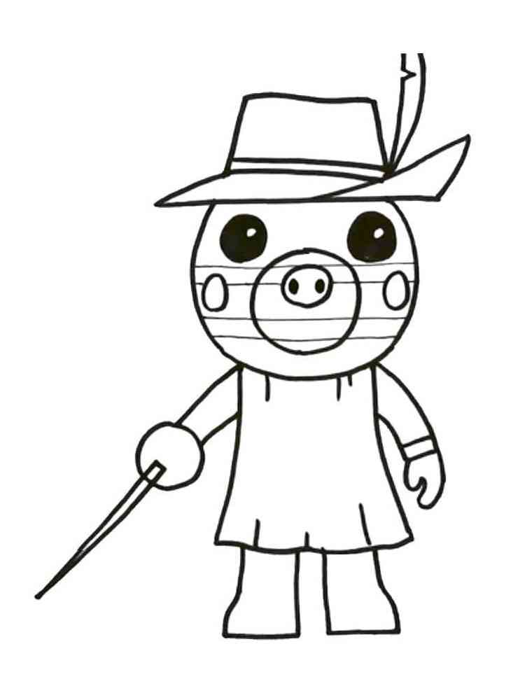 Piggy roblox coloring pages