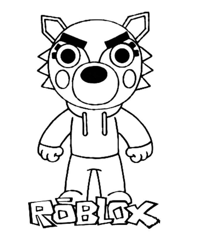 Willow wolf piggy roblox coloring page cute coloring pages transformers coloring pages coloring pages