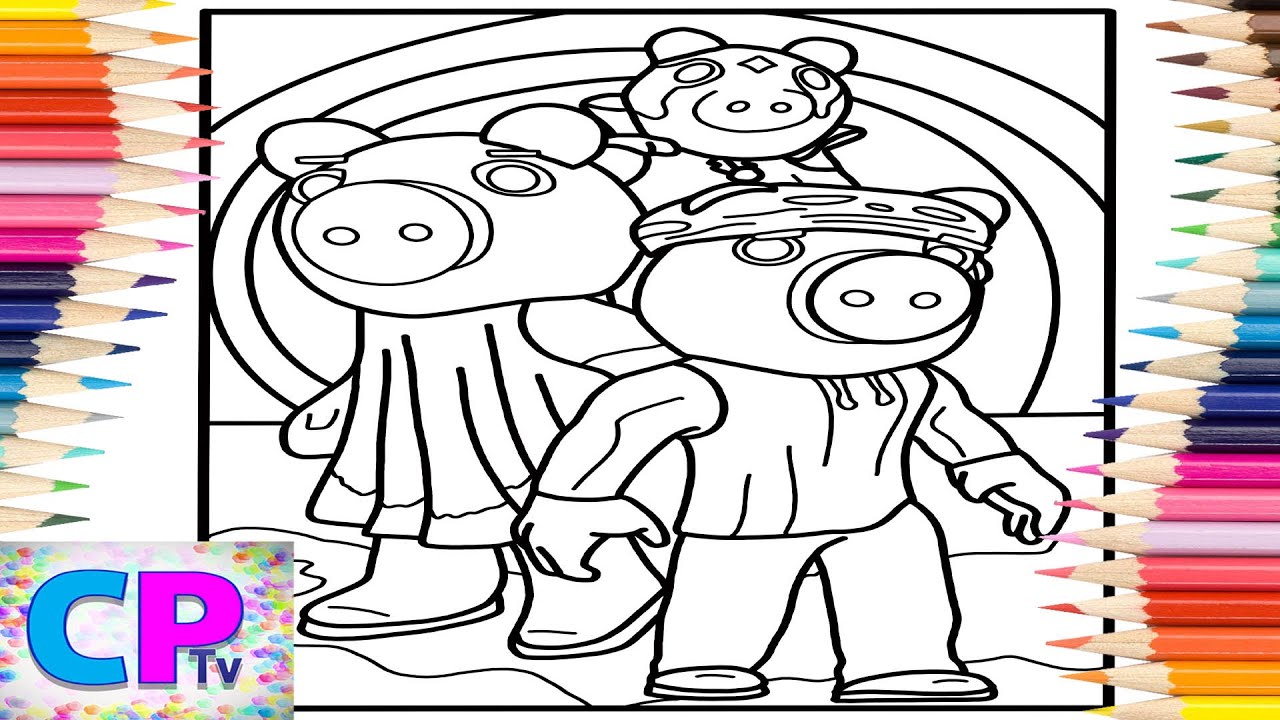 Roblox coloring pagesroblox piggy and friendsror