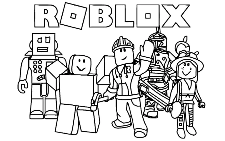 All printable roblox coloring pages