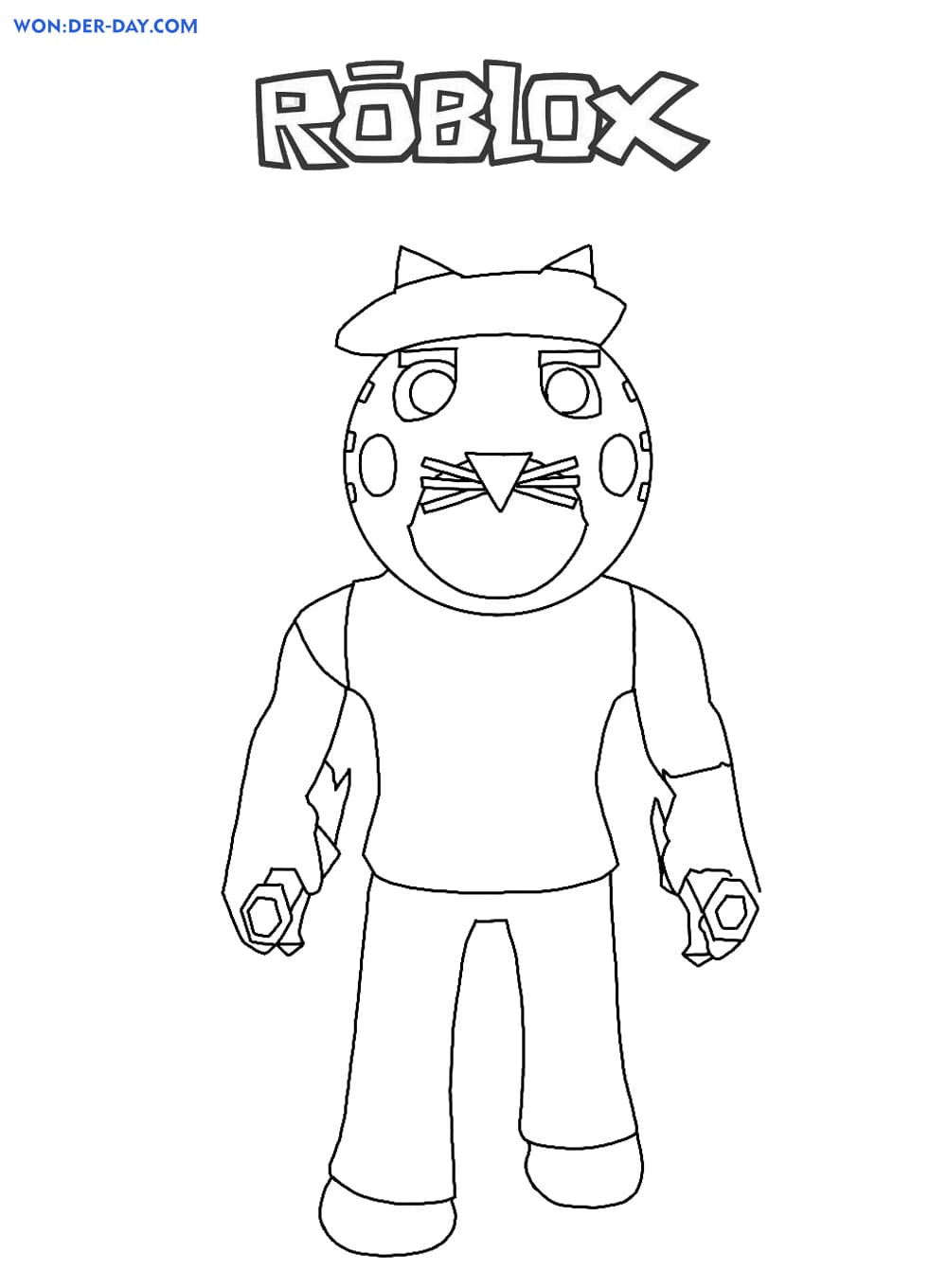 Piggy roblox coloring pages wonder day â coloring pages for children and adults