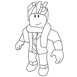 Roblox police coloring page for kids