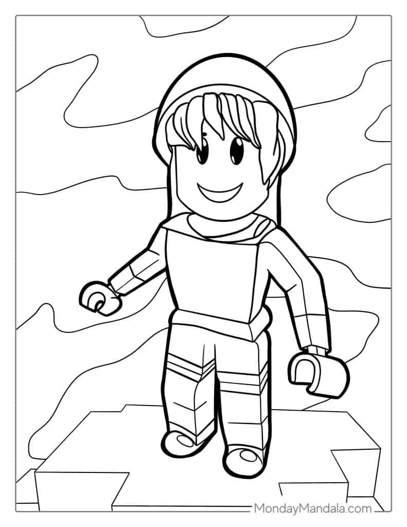 Roblox coloring pages free pdf printables