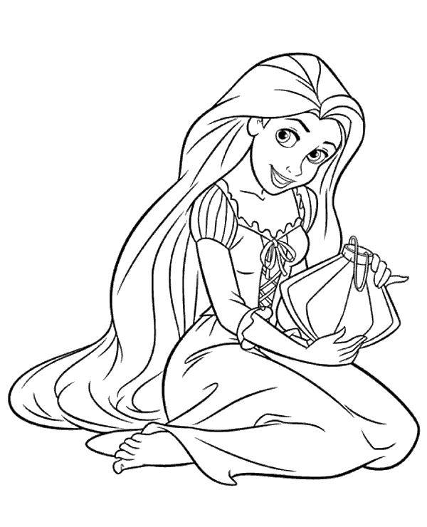 Princess coloring sheet to print for girls