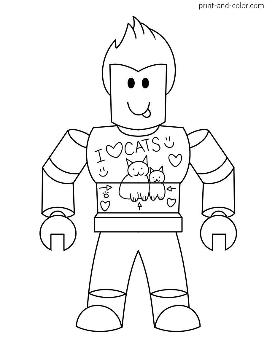 Roblox coloring pages print and color