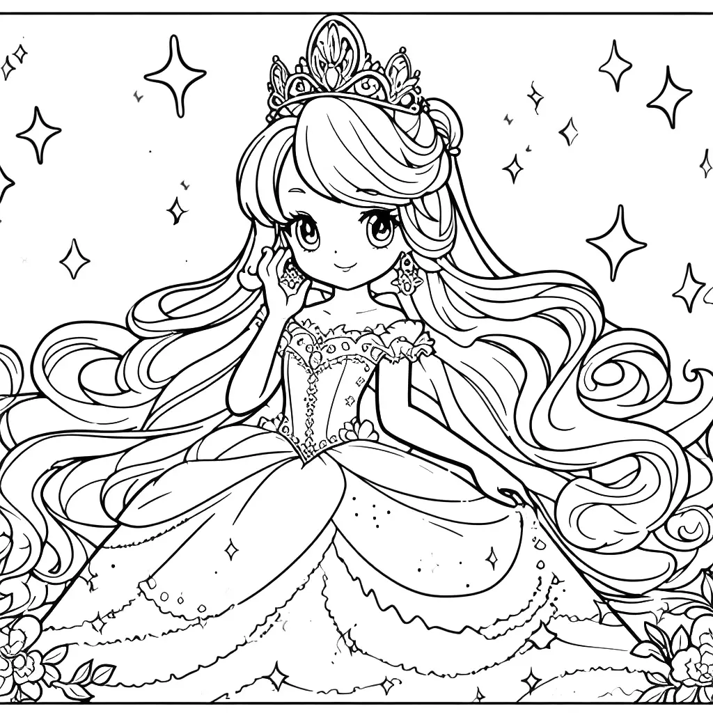 Coloring page princess