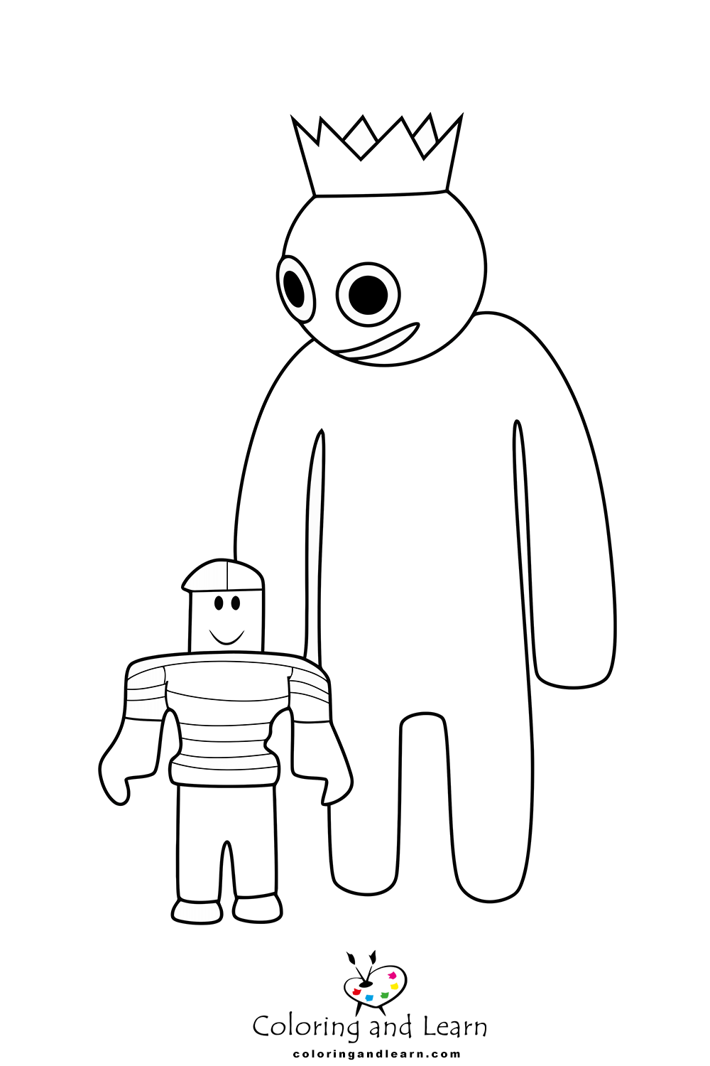 Rainbow friends coloring pages