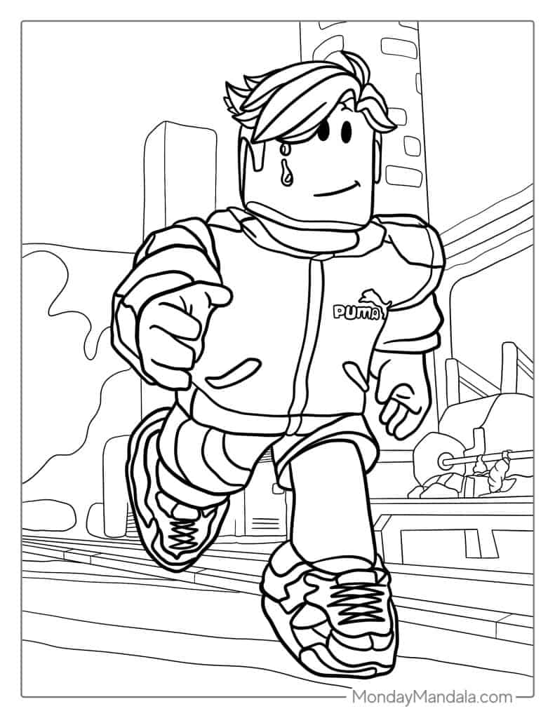 Roblox coloring pages free pdf printables