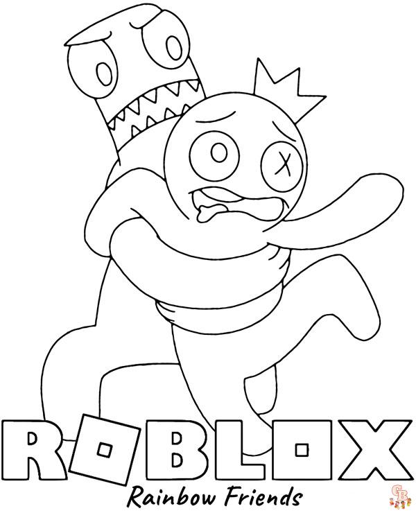 Rainbow friends coloring pages