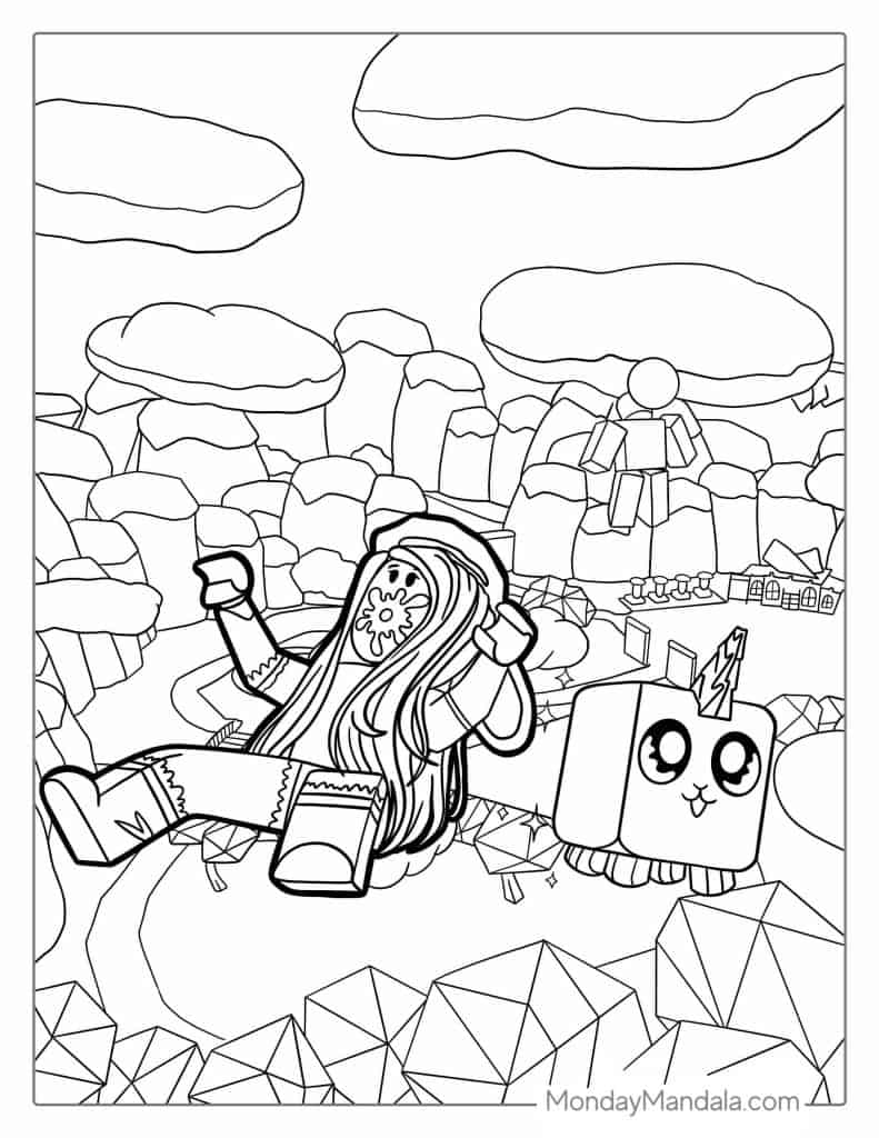 Roblox coloring pages free pdf printables