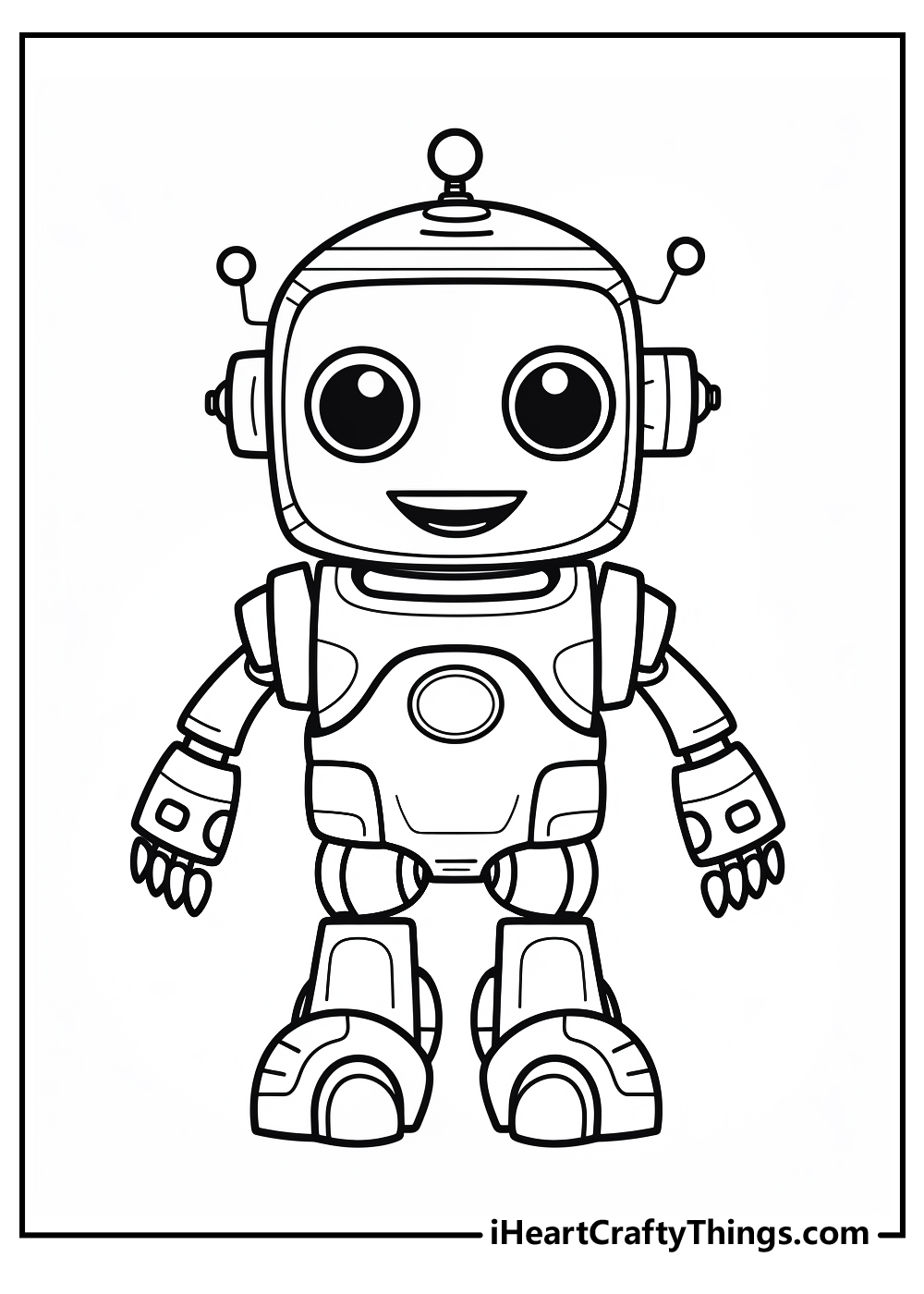 Robot coloring pages free printables