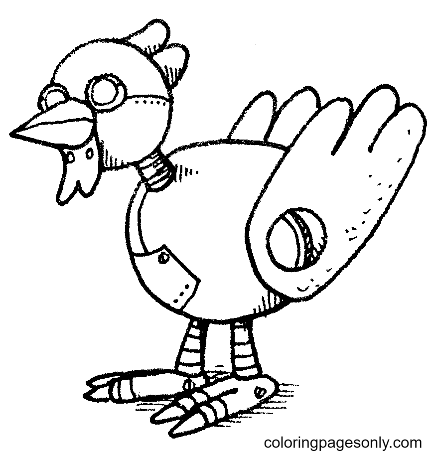 Robot chicken coloring pages printable for free download