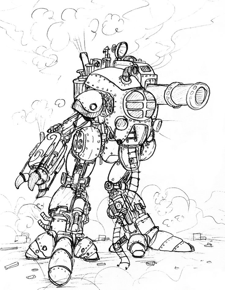 Steamed chicken walker steampunk coloring coloring pages steampunk images