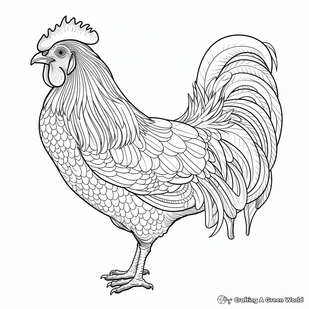 Chicken coloring pages for adults