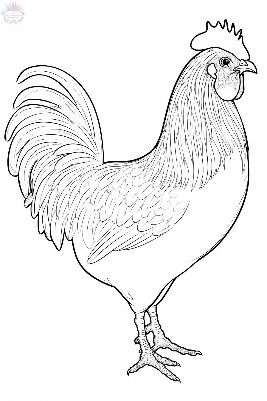 Hen coloring pages