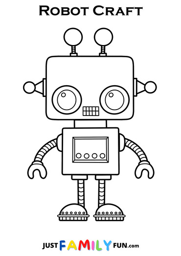 Printable robot craft templates just family fun