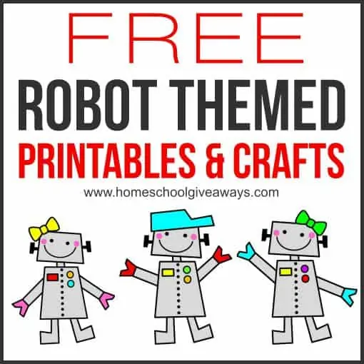 Free robot themed printables and crafts