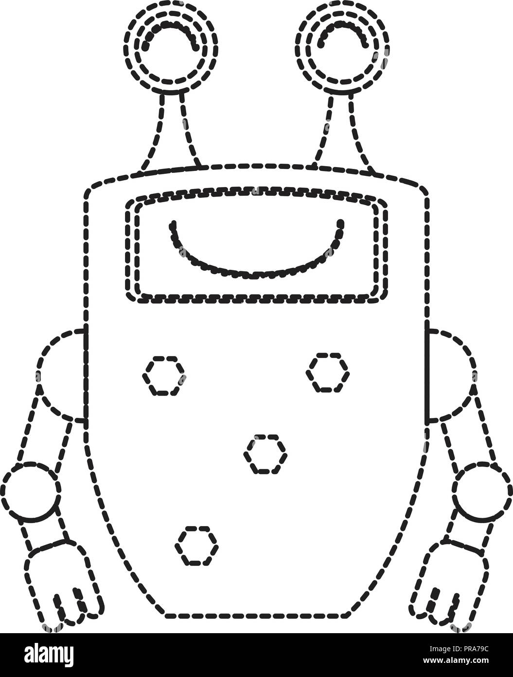 Draw robot cut out stock images pictures