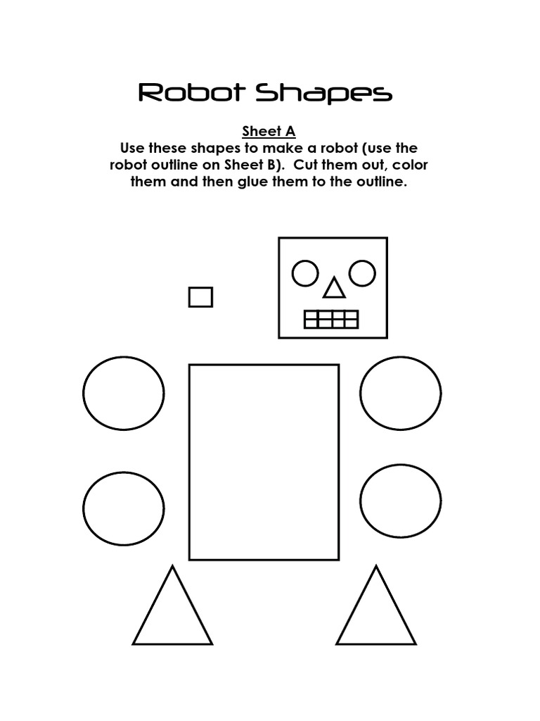 Robot shapes cutouts pdf