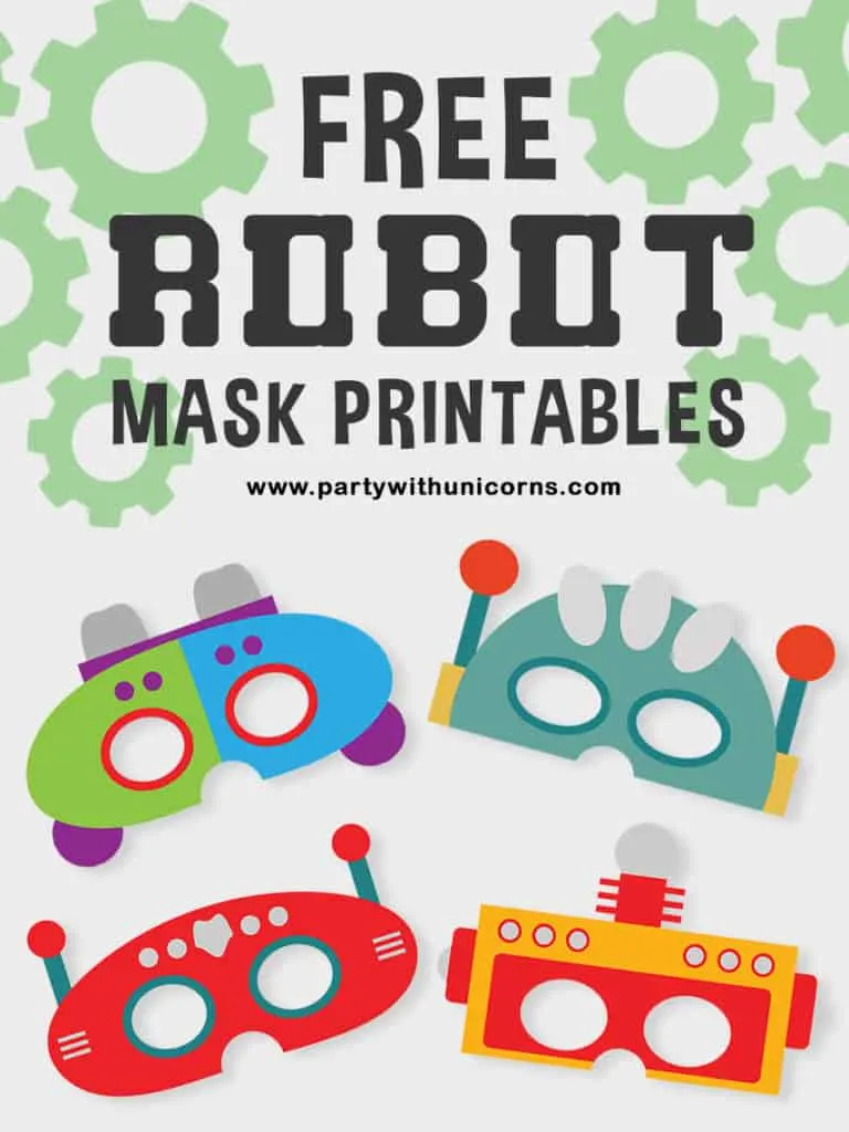 Free robot mask printables available for download