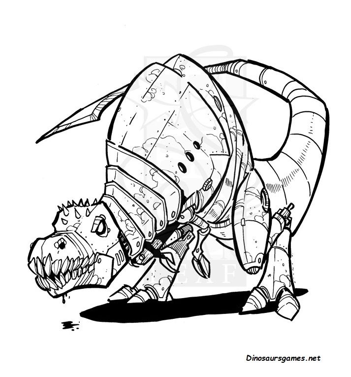 Robot trex coloring page dinosaur coloring pages super coloring pages robots drawing