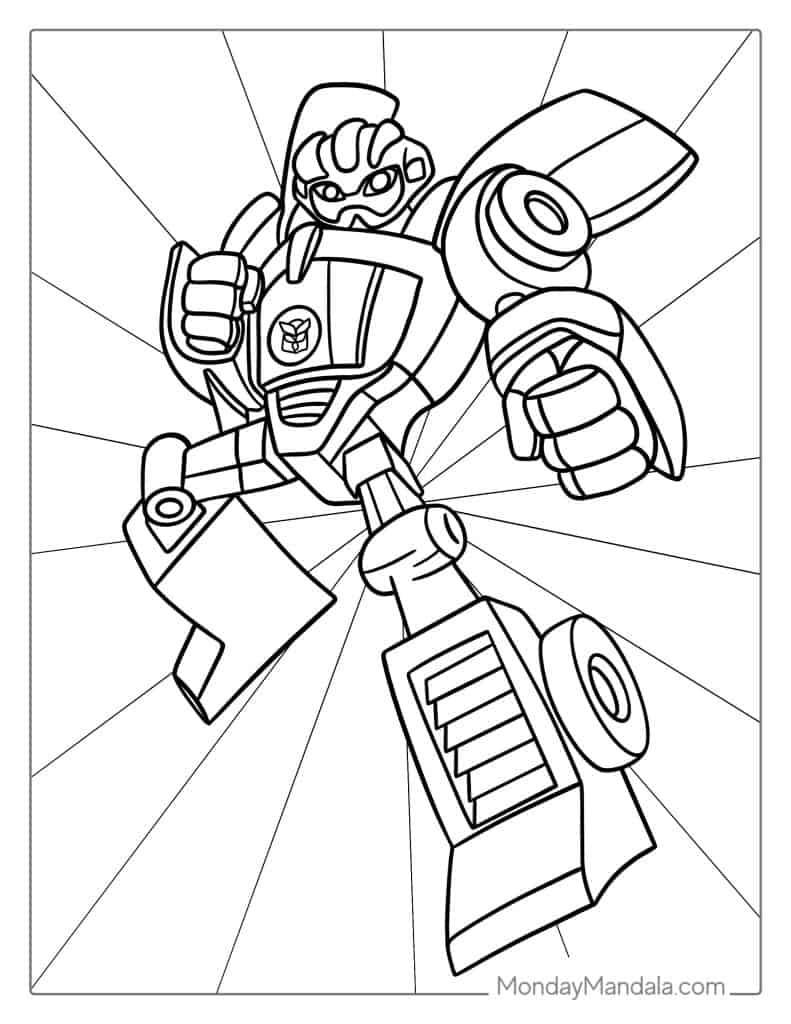 Robot coloring pages free pdf printables