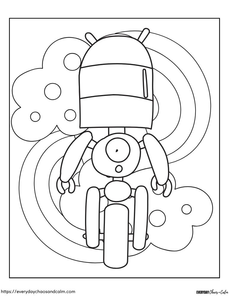 Free robot coloring pages for kids