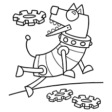 Cute free printable robot coloring pages online