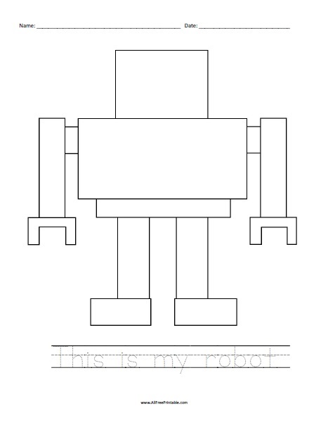 Robot coloring page â free printable