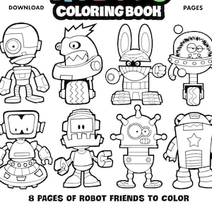 Monster coloring pages printable monster coloring pages for kids boys girls teens monster party activity instant download instant download