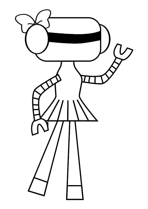 Coloring page robot