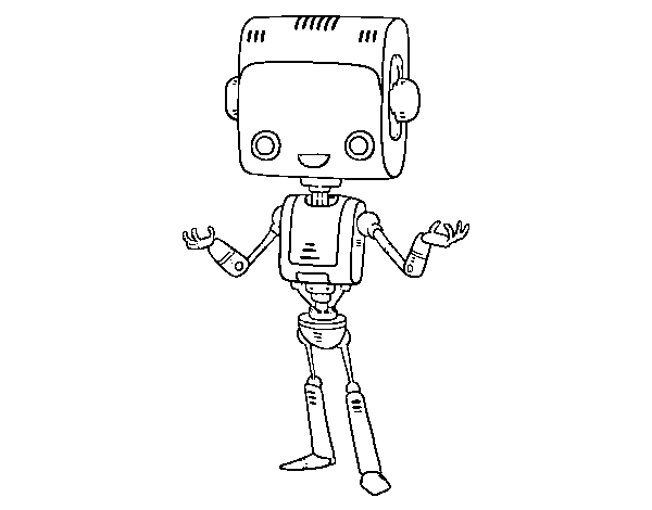 The intelligent robot coloring page