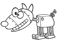 Robots coloring pages and printable activities