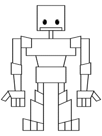 Robots coloring pages and printable activities