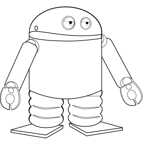 Android robot coloring page free printable coloring pages