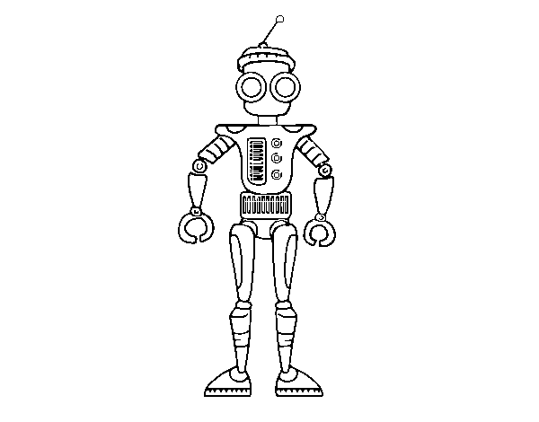 An android coloring page