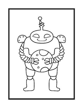 Robot coloring book for kids