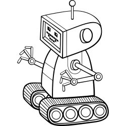 Robot coloring pages