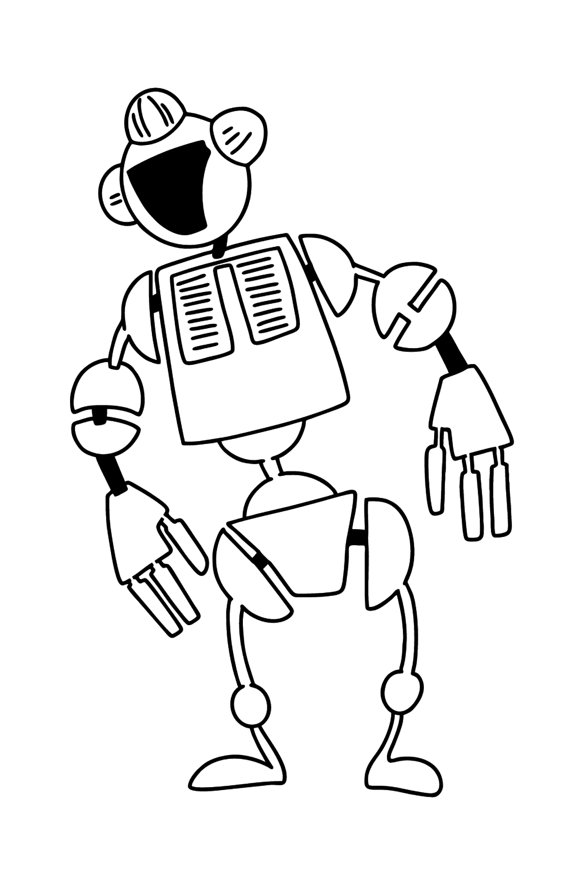 Robot coloring page for kids â online and print for free