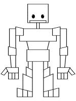 Robots coloring pages and printable activities