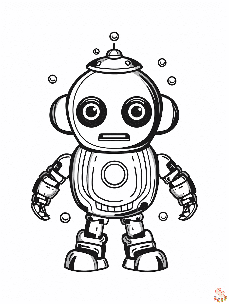 Robot coloring pages