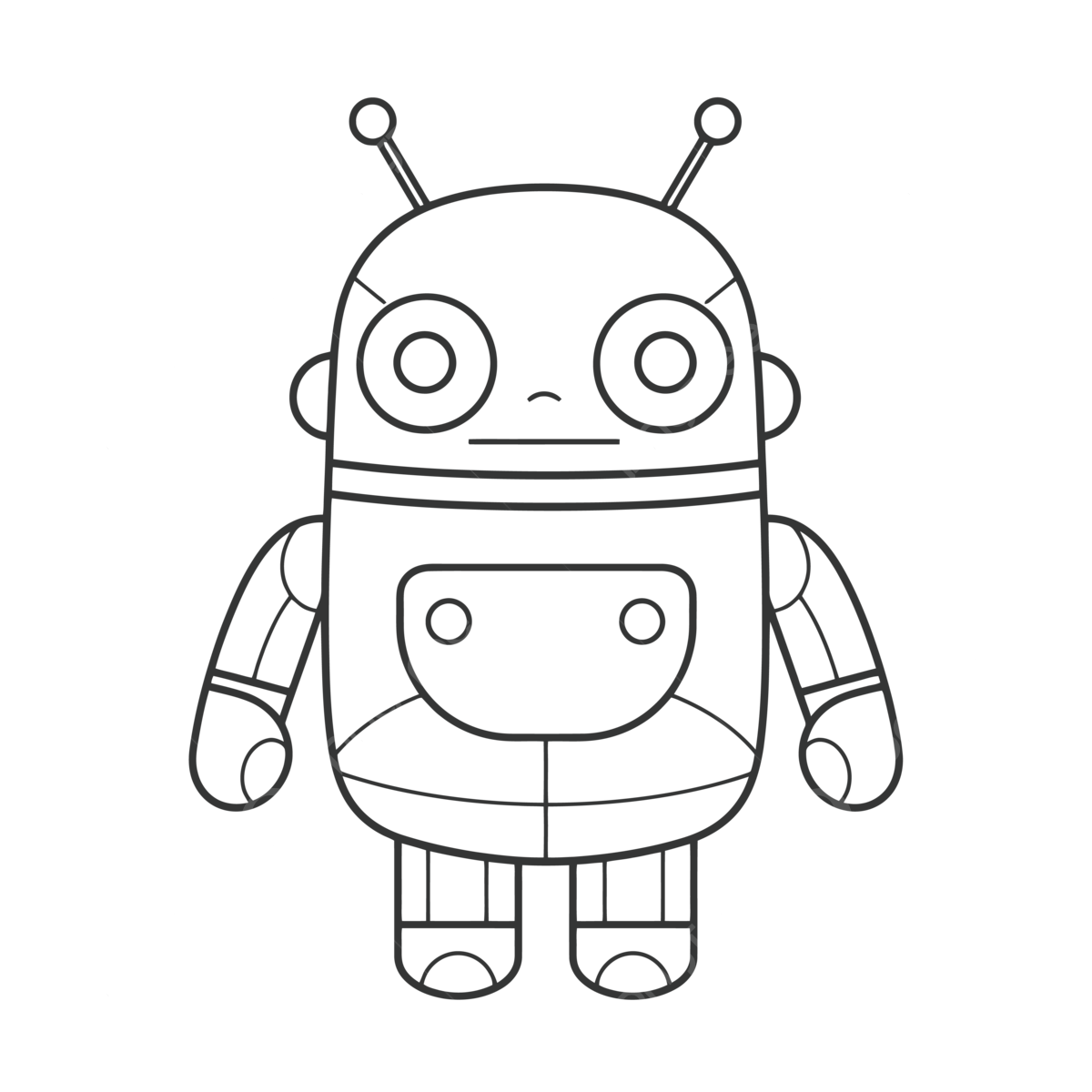 An outline of a robot with big ears sketch drawing vector wing drawing robot drawing ear drawing png and vector with transparent background for free download